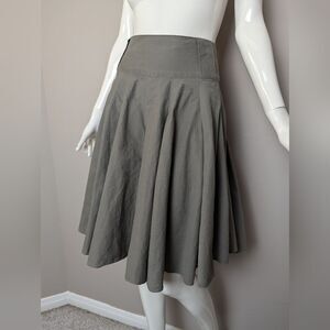 Structured Pleated Skirt Women’s Sz 7 Full A-Line Volume Wide Waistband